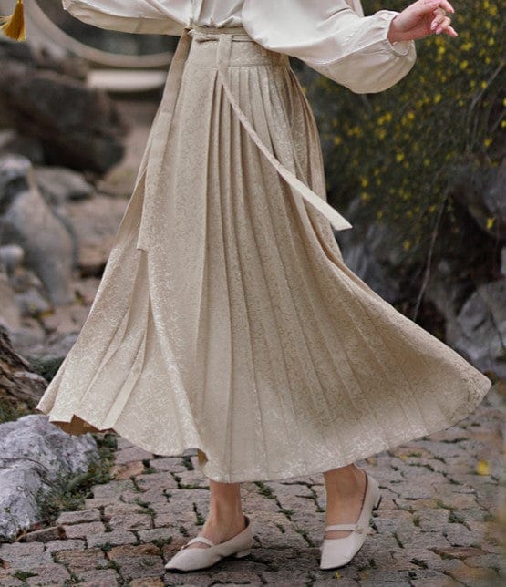 优亿家 女装 S / 马面裙 【烟色暮】汉元素长袖上衣提花马面裙春秋汉服女