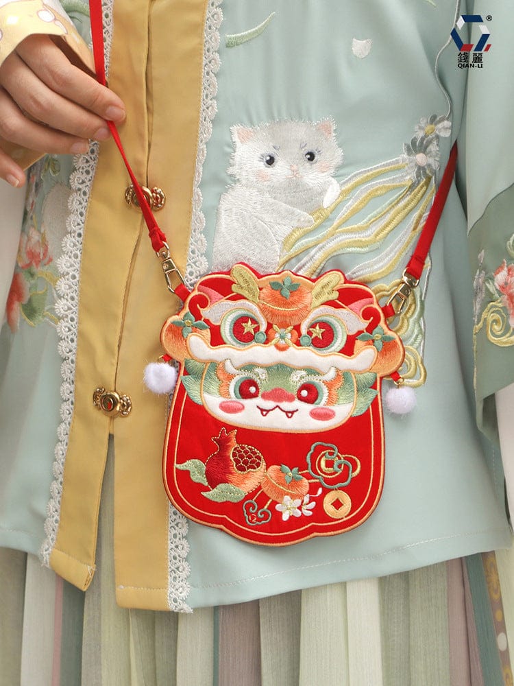雪衣阁 SheyGo 配饰 斜挎包 【柿事灵龙】国风刺绣斜挎包