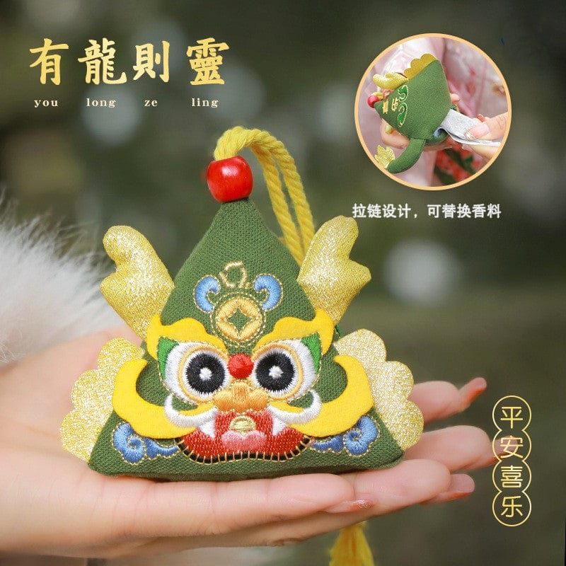 雪衣阁 SheyGo 配饰 单件礼盒装 【有龙则灵】手工刺绣香囊