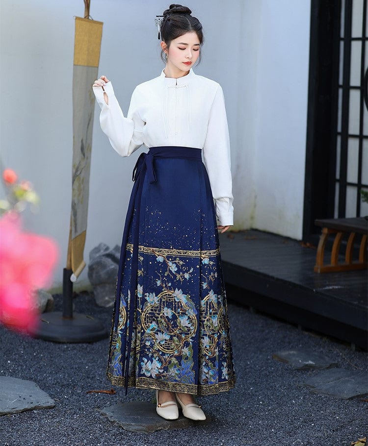 雪衣阁 SheyGo 女装 【玉骨冰心】明制织金妆花马面裙春秋汉服女