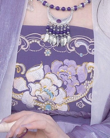 雪衣阁 SheyGo 女装 【烟光凝】唐制刺绣诃子裙大袖衫春夏汉服女