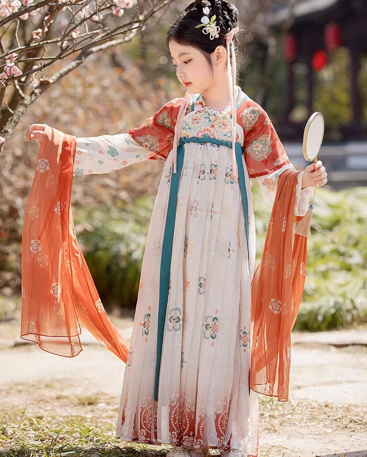 雪衣阁 SheyGo 童装 【长安盛世】唐制刺绣齐胸襦裙春夏汉服童装女