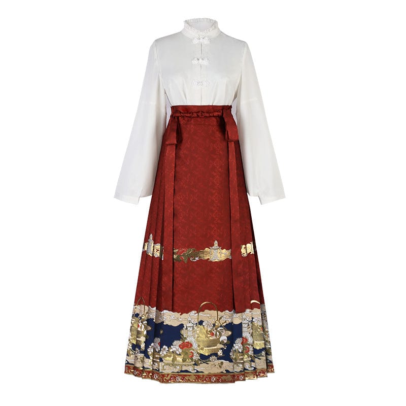 雪衣阁 SheyGo 女装 【宝瓶记】汉元素长袖上衣明制织金马面裙春秋汉服女