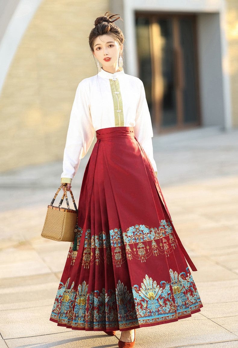 雪衣阁 SheyGo 女装 【有凤来仪】汉元素立领长袖上衣明制妆花马面裙春秋汉服女