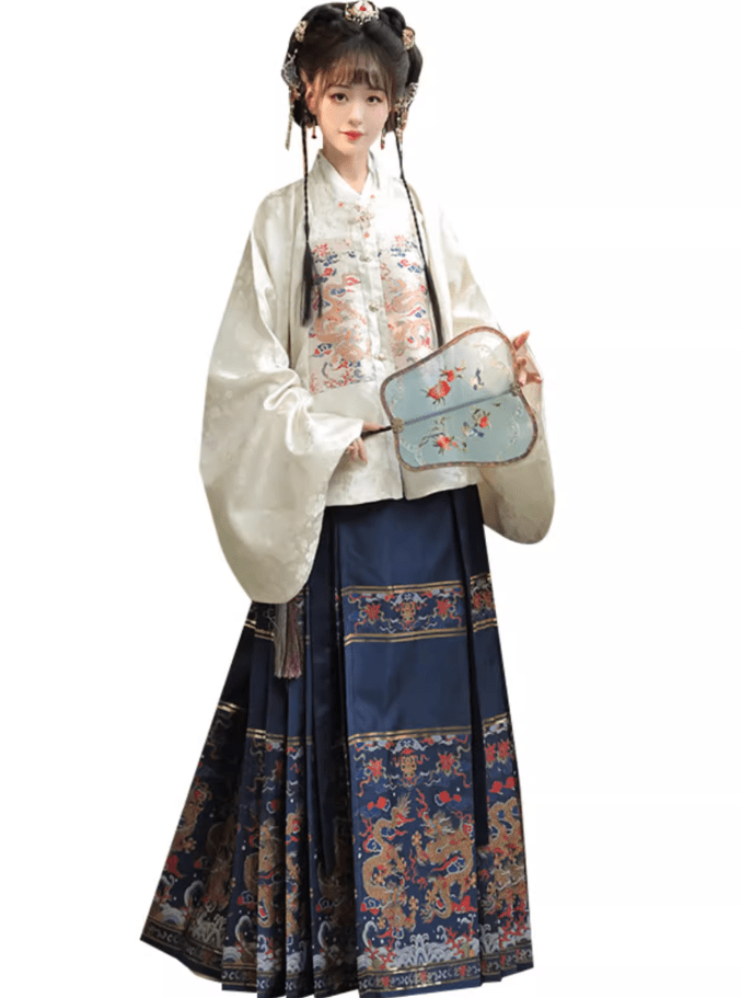 雪衣阁 SheyGo 女装 【双龙戏珠】明制方领补服短袄妆花马面裙秋冬汉服女