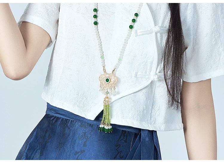 雪衣阁 SheyGo 女装 【残荷新柳】新中式短袖上衣明制印花马面裙春夏汉服女