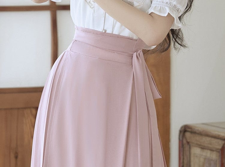 雪衣阁 SheyGo 女装 【花未眠】新中式短袖上衣明制马面裙春夏汉服女