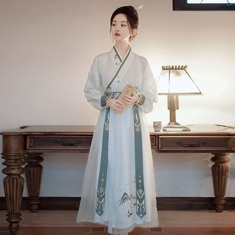 【云鹤逍遥】秦汉绣花腰封直裾春夏汉服女 – 雪衣阁 SheyGo