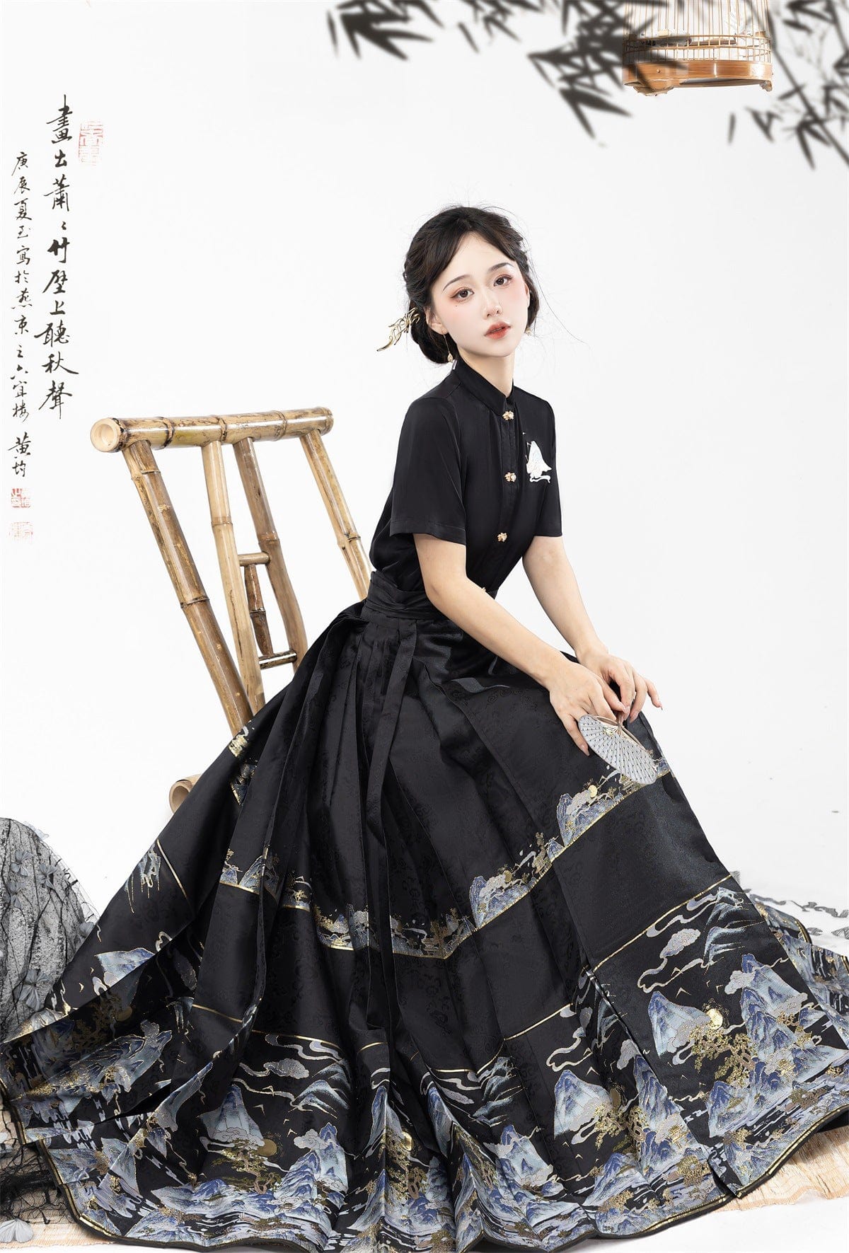 雪衣阁 SheyGo 女装 【松间明月】汉元素毛呢大衣立领长袖上衣明制妆花马面裙秋冬汉服女